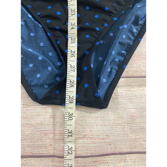 Speedo Women's Blue Polka Dot One Piece Swim Suit - 10 - Picture 5 of 12